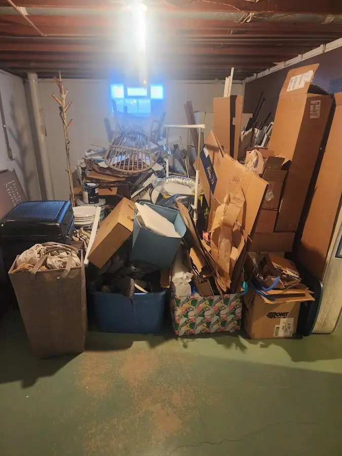 Roll-off dumpster container at job site for 4 Yard Dumpster Rental in South Ogden